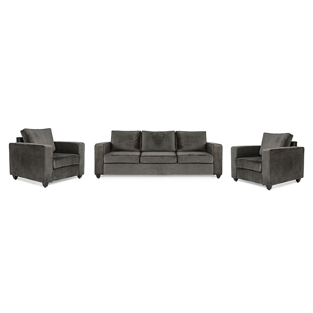 Wakefit Napper Sofa Set - (3+1+1) - Velvet Tuscan Tan