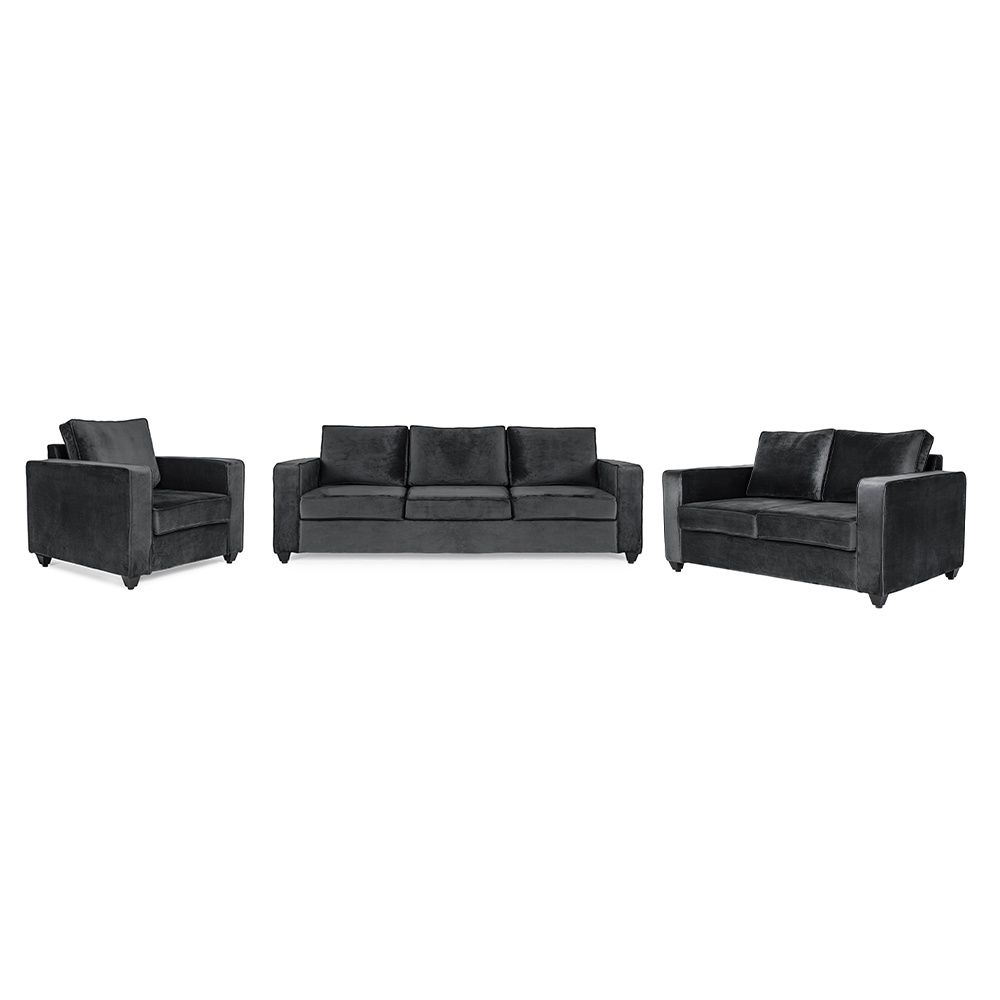 Wakefit Napper Sofa Set - (3+2+1) - Velvet Space Grey