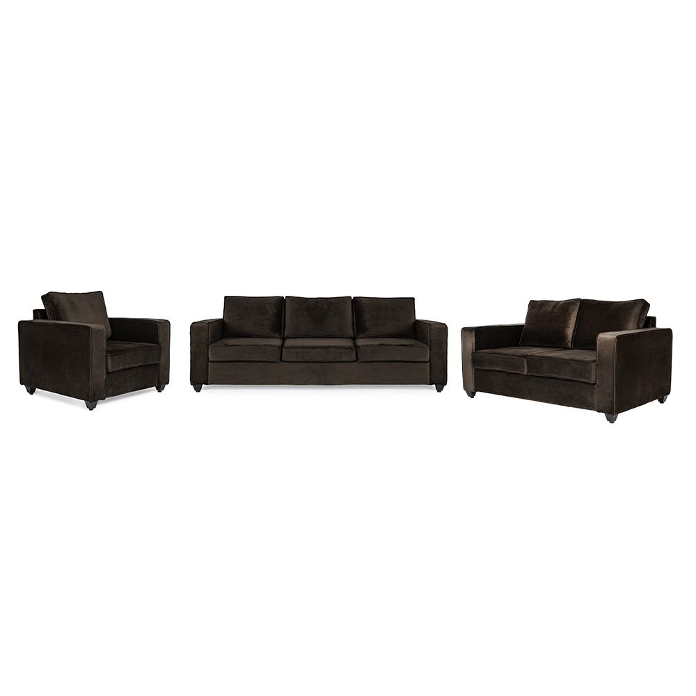 Wakefit Napper Sofa Set - (3+2+1) - Velvet Stone
