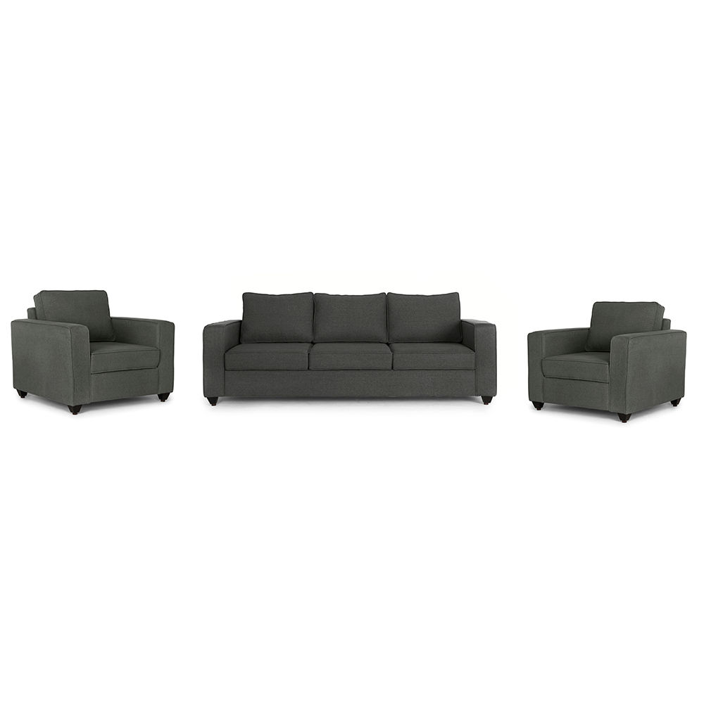Wakefit Napper Sofa Set (3+1+1) Ash Grey