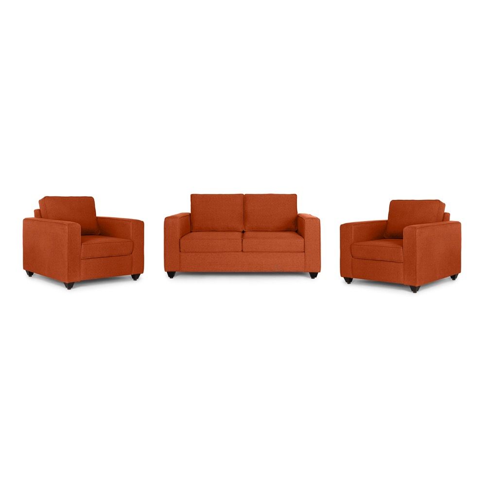 Wakefit Napper Sofa Set (2+1+1) Terracotta