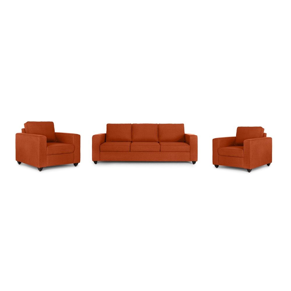 Wakefit Napper Sofa Set (3+1+1) Terracotta