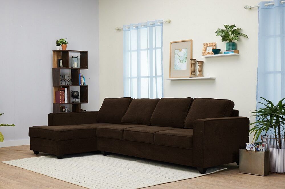 Wakefit Napper L Shape Sofa Set (3 Seater + Left Aligned Chaise)