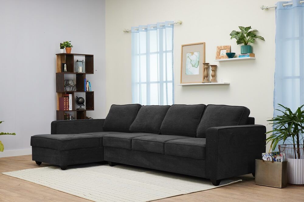 L Shaped Sofa: Buy Napper 4 seater Sectional Sofa Set Online at