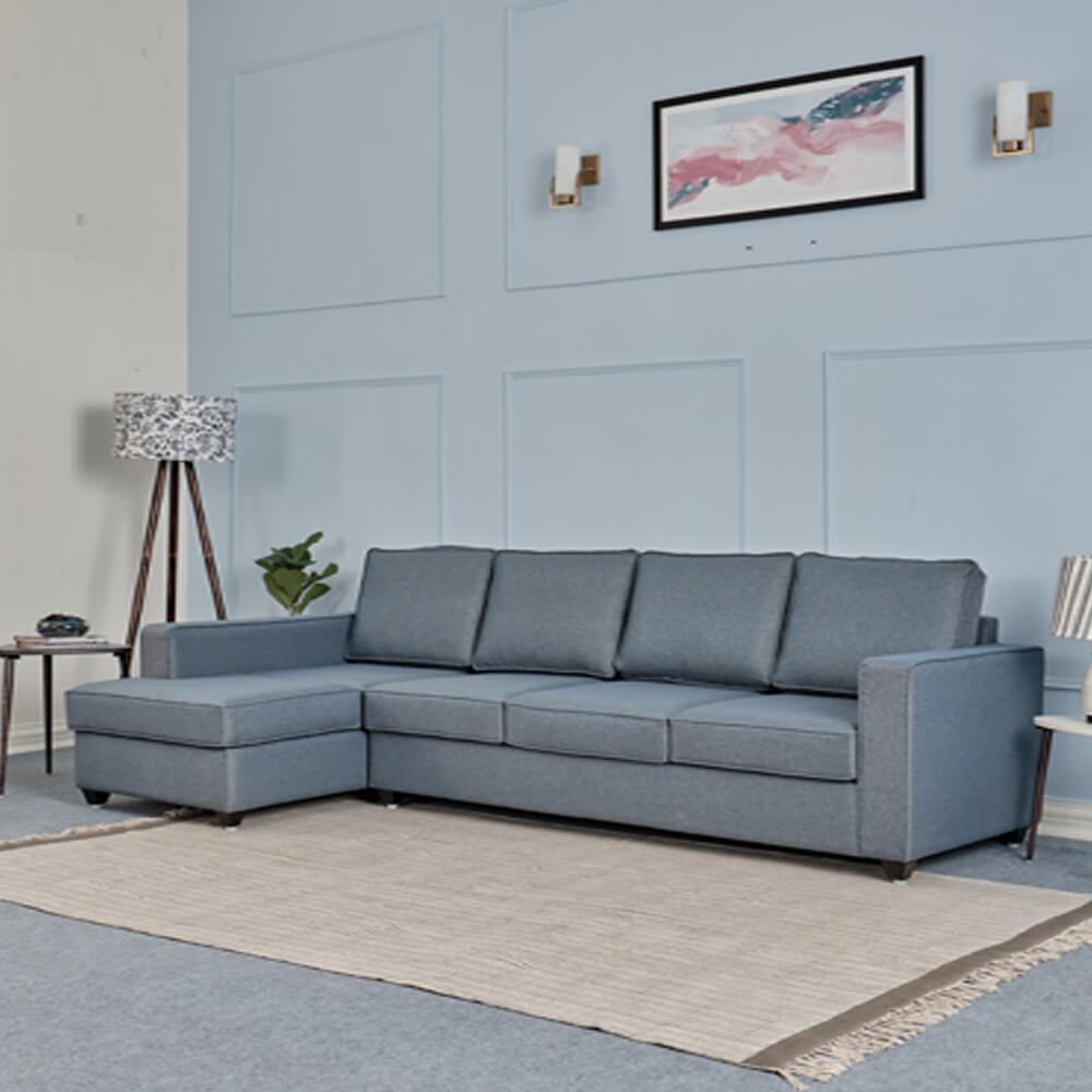 Wakefit Napper L Shape Sofa Set (3 Seater + Left Aligned Chaise)