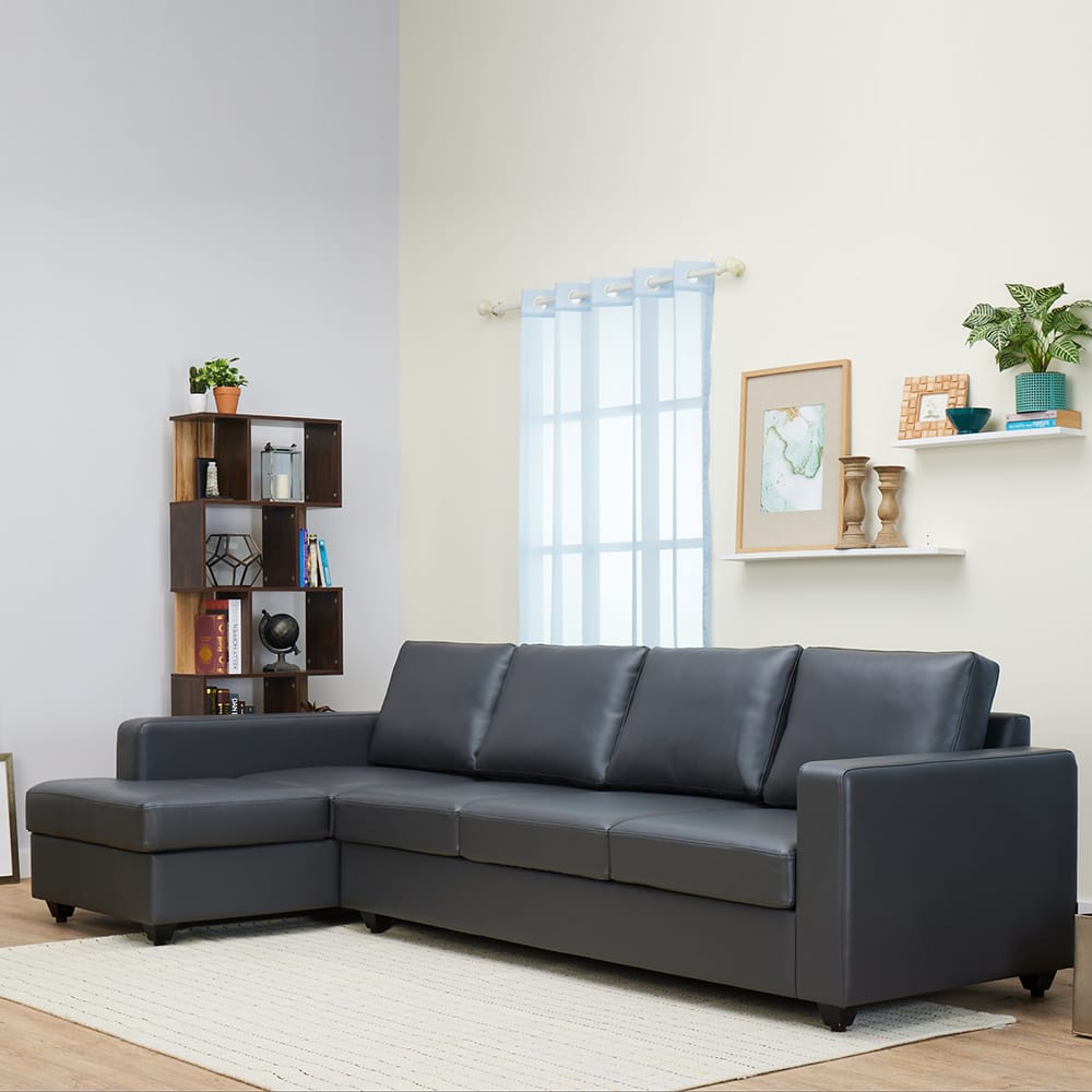Wakefit Napper L Shape Sofa Set (3 Seater + Left Aligned Chaise)