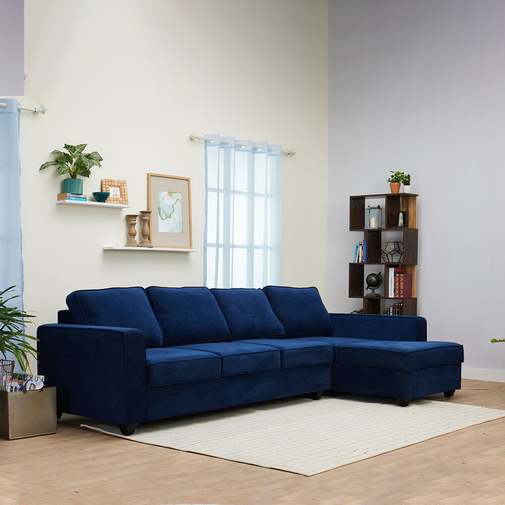Wakefit Napper L Shape Sofa Set (3 Seater + Right Aligned Chaise)