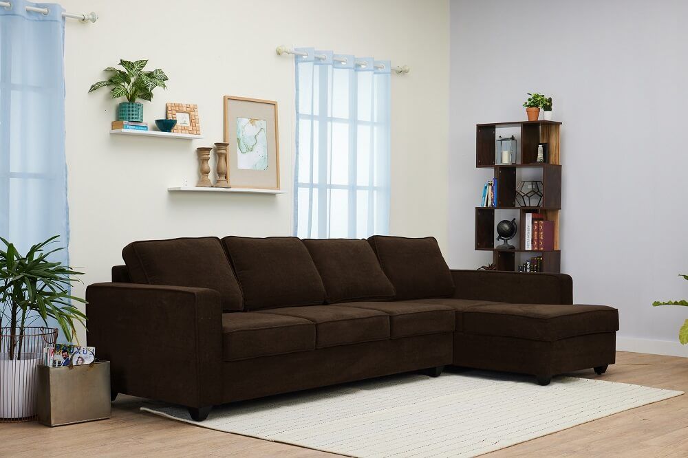 Wakefit Napper L Shape Sofa Set (3 Seater + Right Aligned Chaise)
