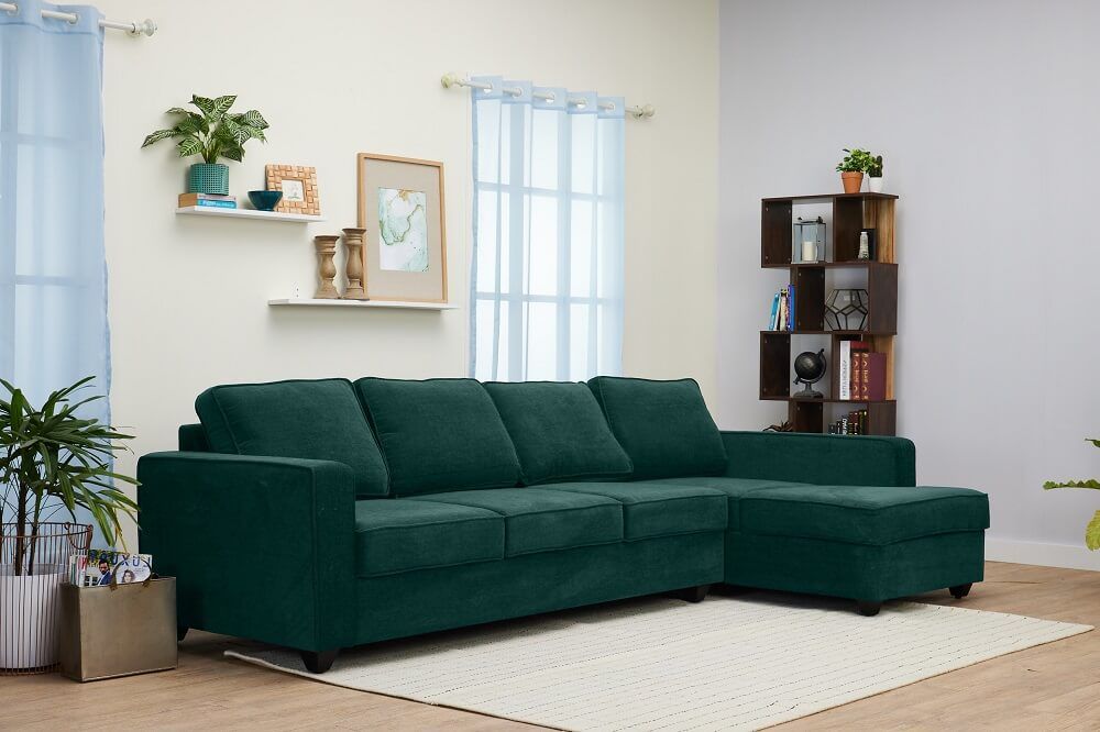 Wakefit Napper L Shape Sofa Set (3 Seater + Right Aligned Chaise)