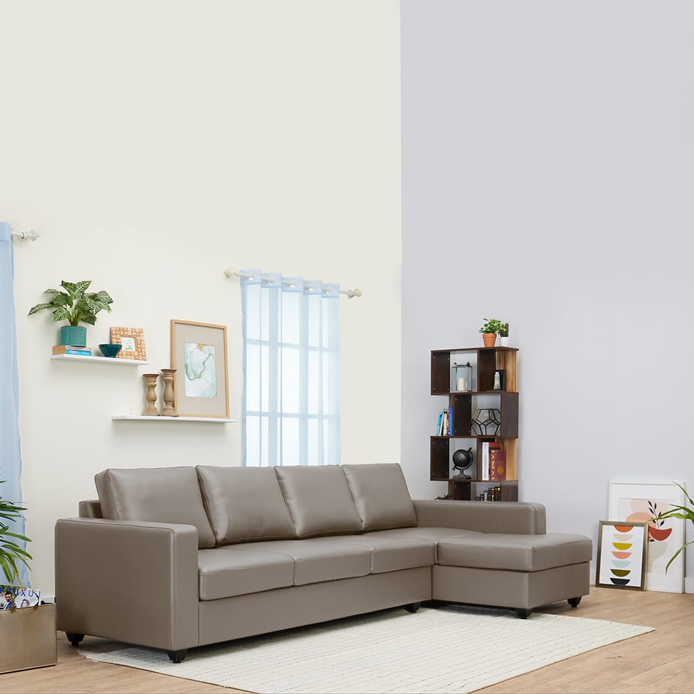 Wakefit Napper L Shape Sofa Set (3 Seater + Right Aligned Chaise)