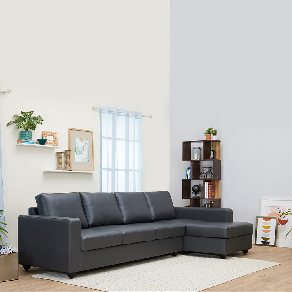 Wakefit Napper L Shape Sofa Set (3 Seater + Right Aligned Chaise)