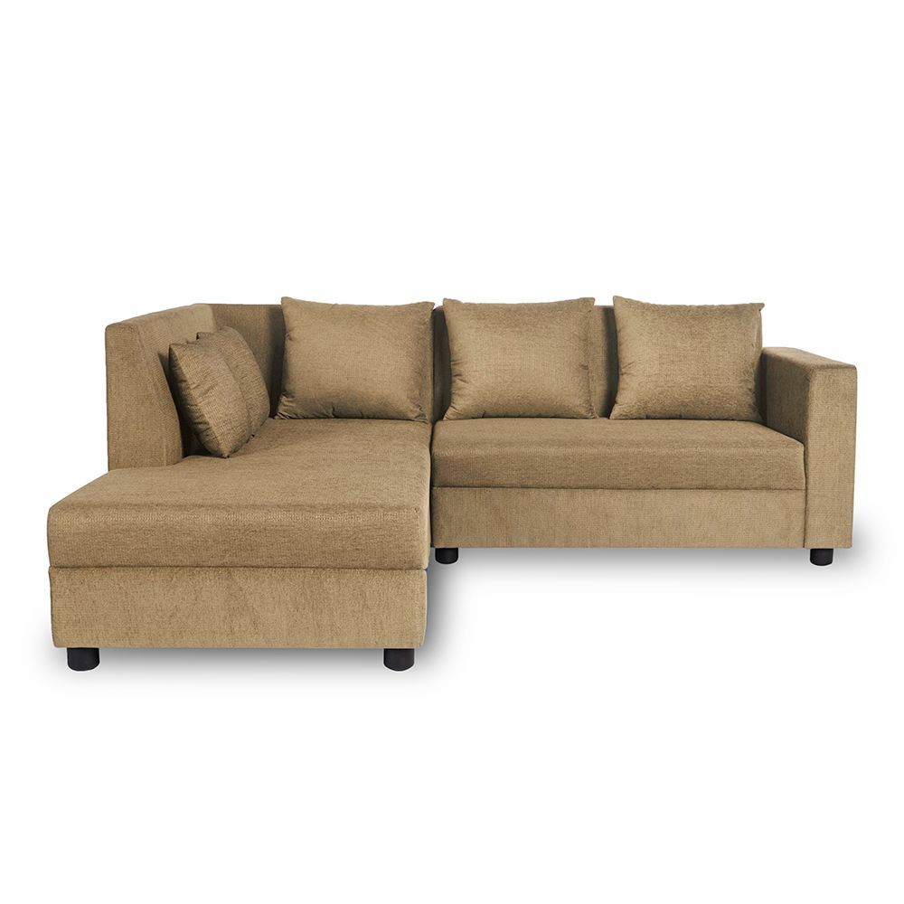 Wakefit Skiver L Shape 5 Seater Sofa Set (2 Seater + Left Aligned Chaise)
