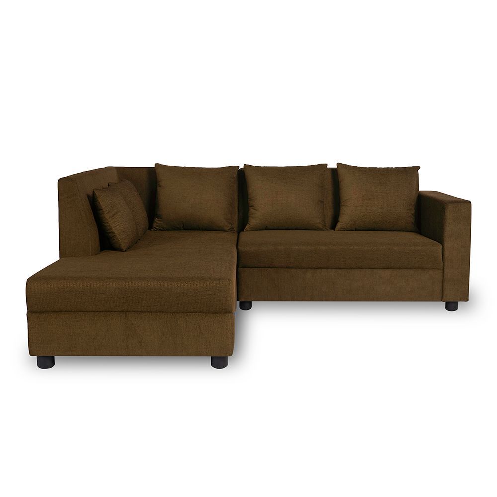 Wakefit Skiver L Shape 5 Seater Sofa Set (2 Seater + Left Aligned Chaise)