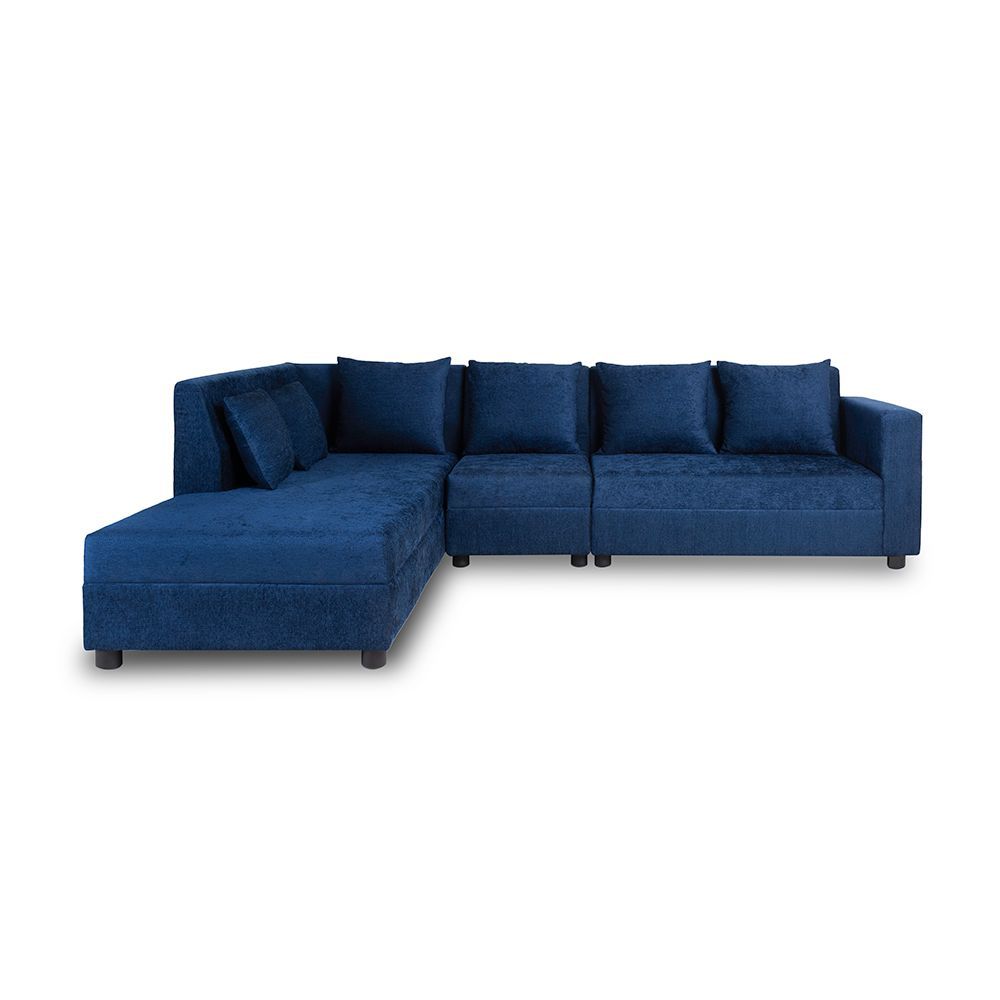 Wakefit Skiver L Shape 6 Seater Sofa Set (3 Seater + Left Aligned Chaise)
