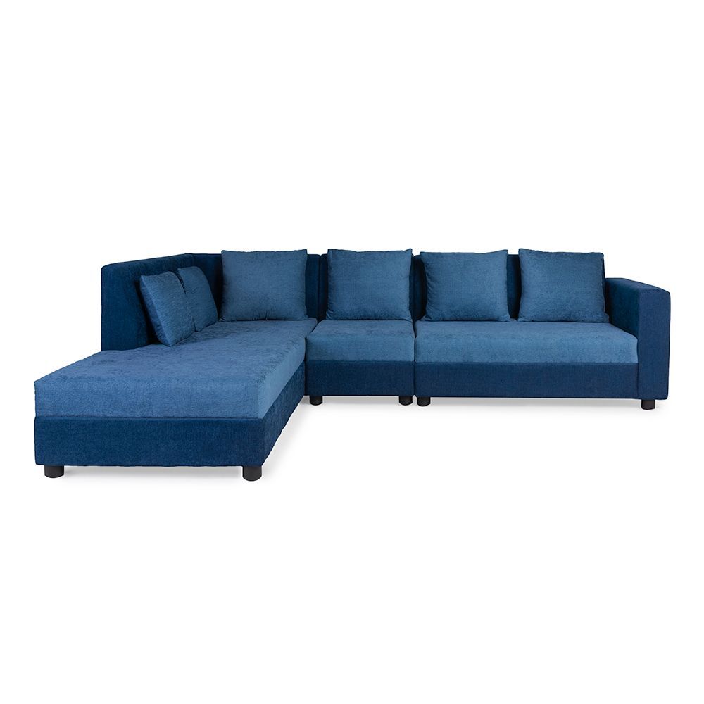 Wakefit Skiver L Shape 6 Seater Sofa Set (3 Seater + Left Aligned Chaise)