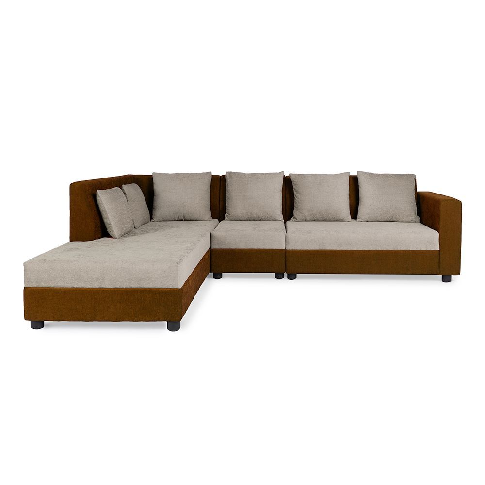 Wakefit Skiver L Shape 6 Seater Sofa Set (3 Seater + Left Aligned Chaise)