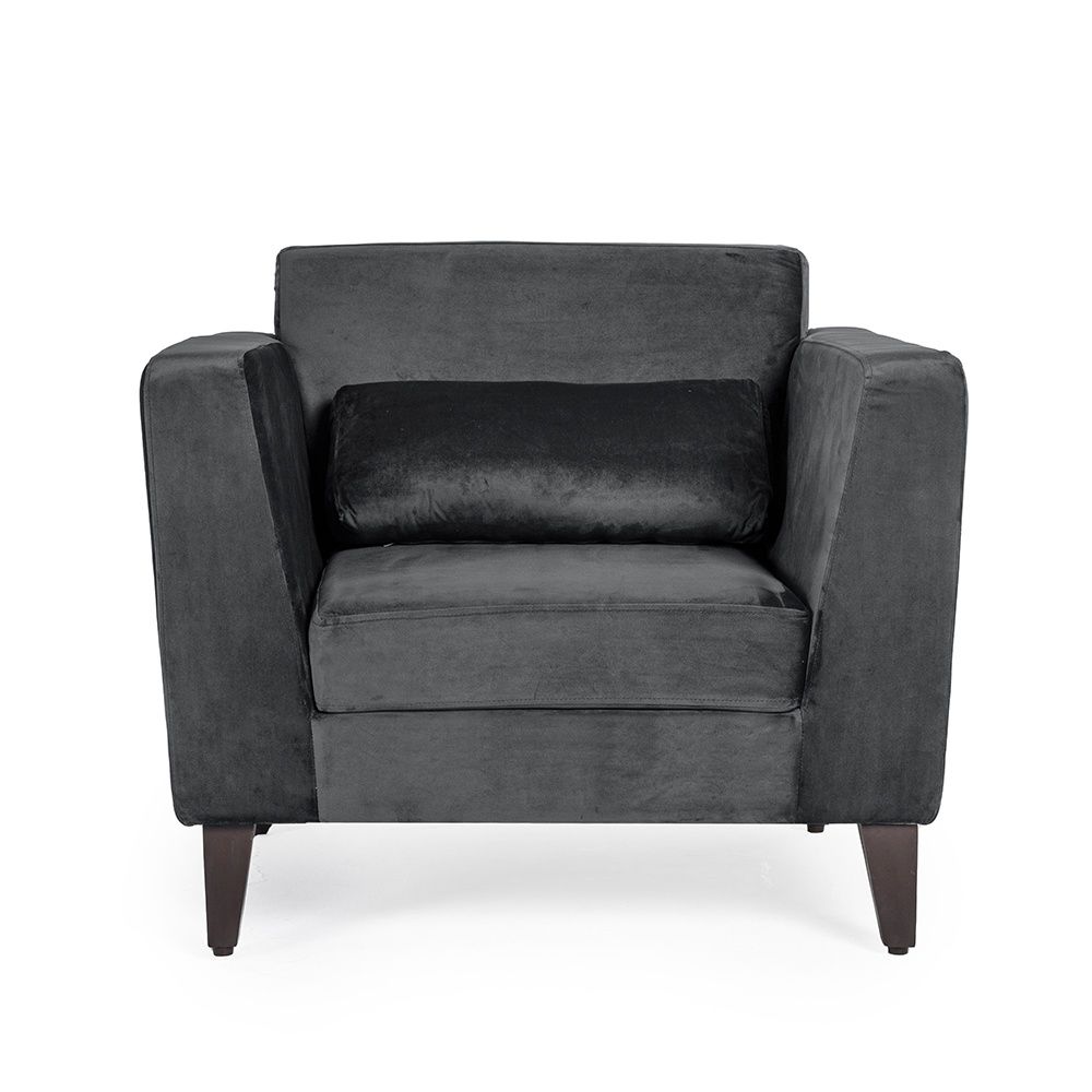 Wakefit SnoozePro Sofa - Single Seater - Velvet Space Grey