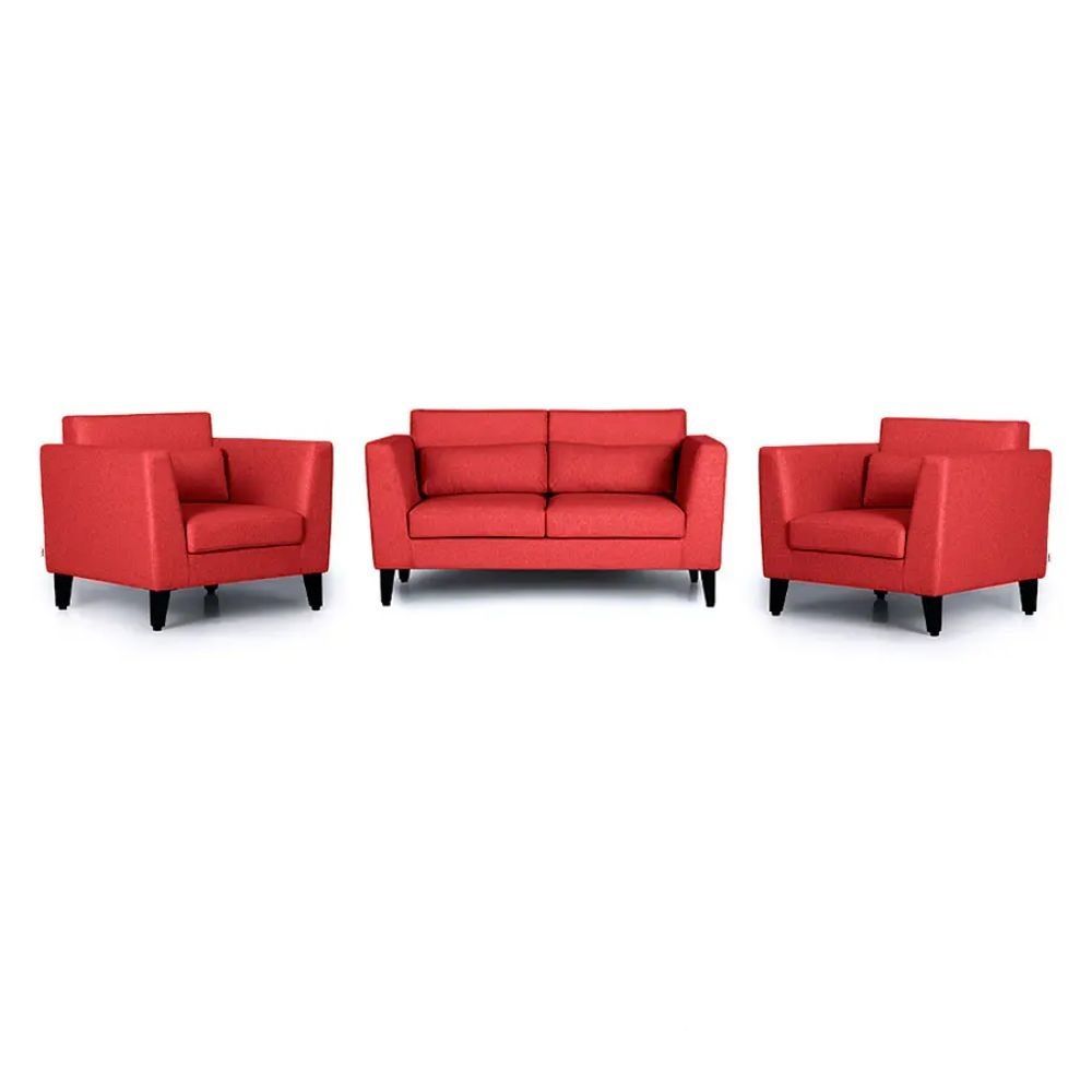 Wakefit SnoozePro Sofa Set (2+1+1) Omega Red