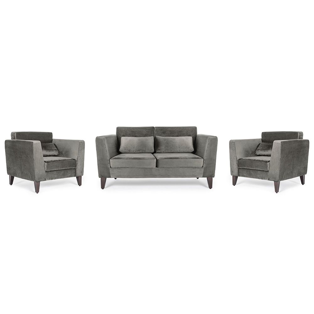 Wakefit SnoozePro Sofa Set - (2+1+1) - Velvet Tuscan Tan