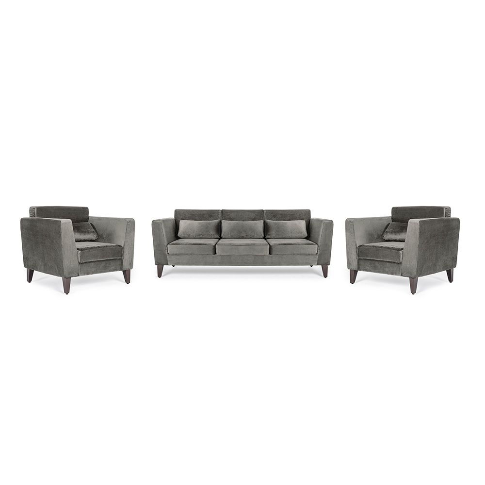 Wakefit SnoozePro Sofa Set - (3+1+1) - Velvet Tuscan Tan