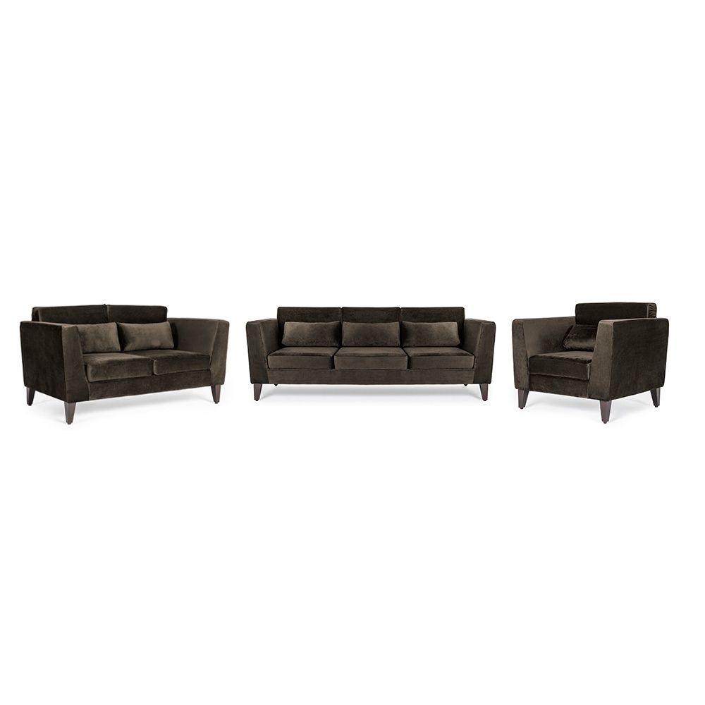 Wakefit SnoozePro Sofa Set - (3+2+1) - Velvet Stone