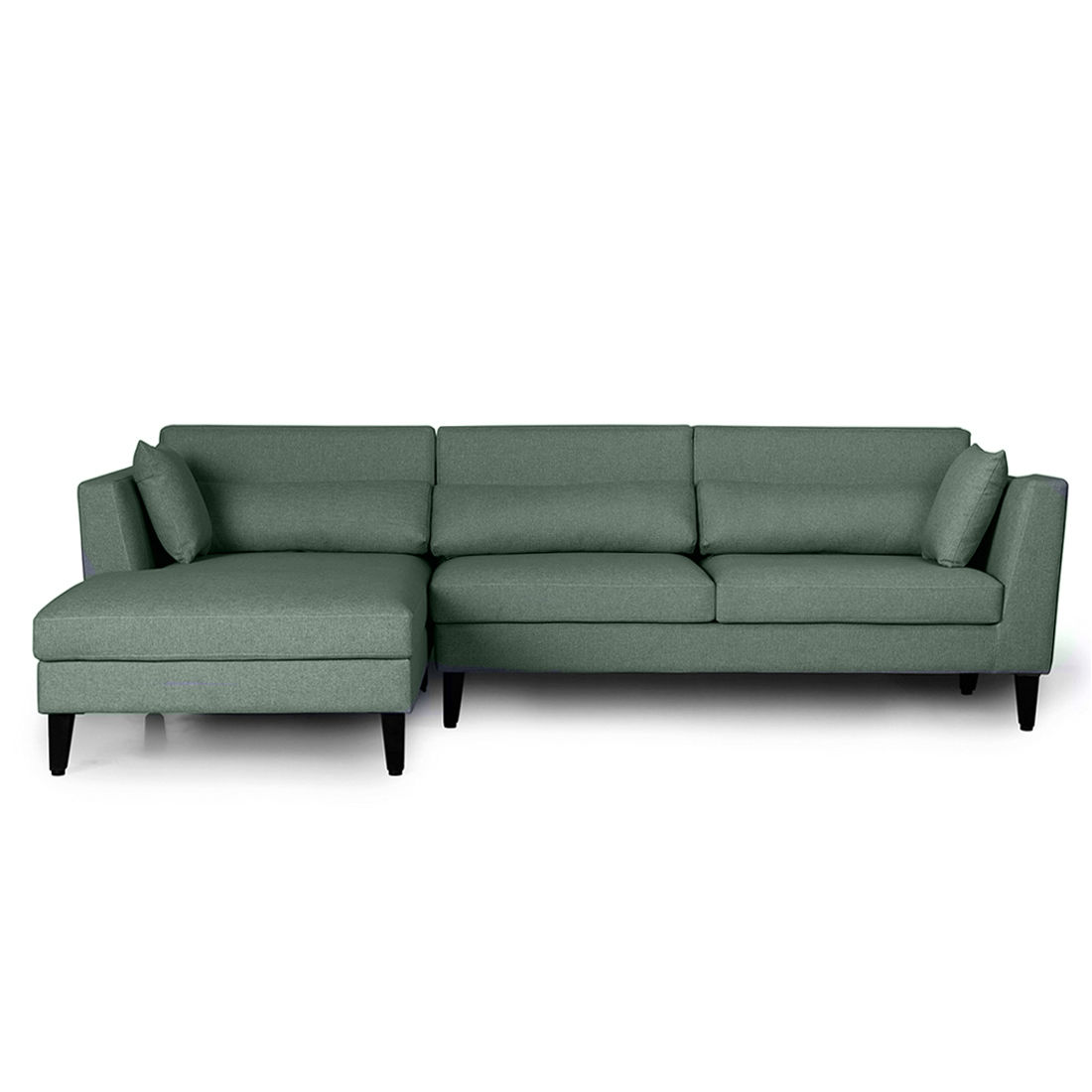 Wakefit SnoozePro L Shape Sofa Set (3 Seater + Left Aligned Chaise) Omega Green