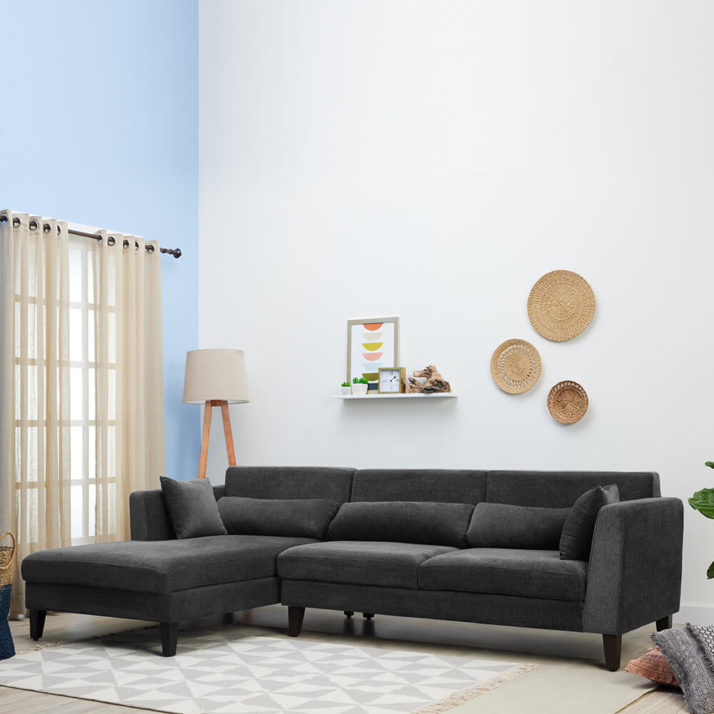 The Wakefit SnoozePro L Shape Sofa Set (3 Seater + Left Aligned Chaise)