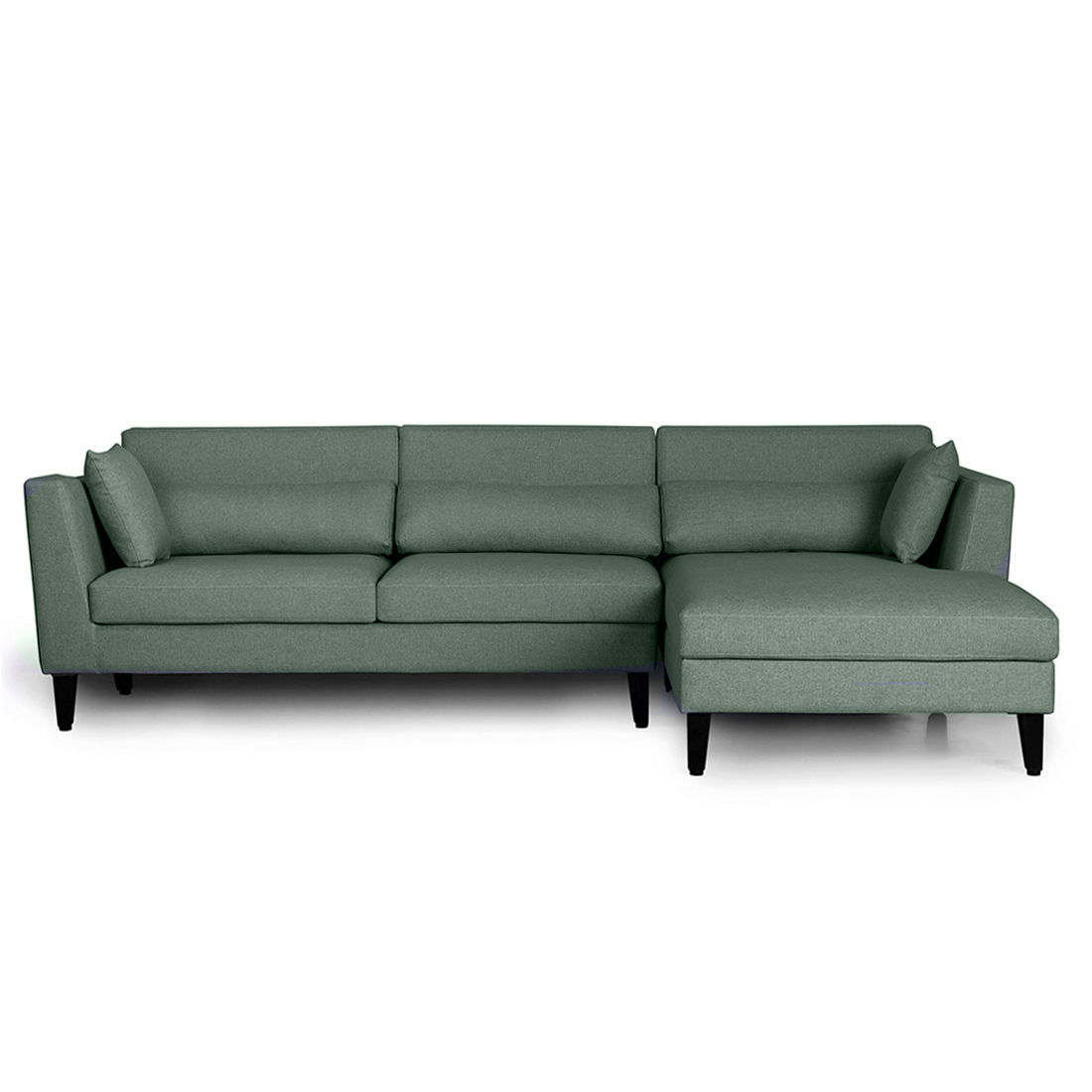 Wakefit SnoozePro L Shape Sofa Set (3 Seater + Right Aligned Chaise) Omega Green