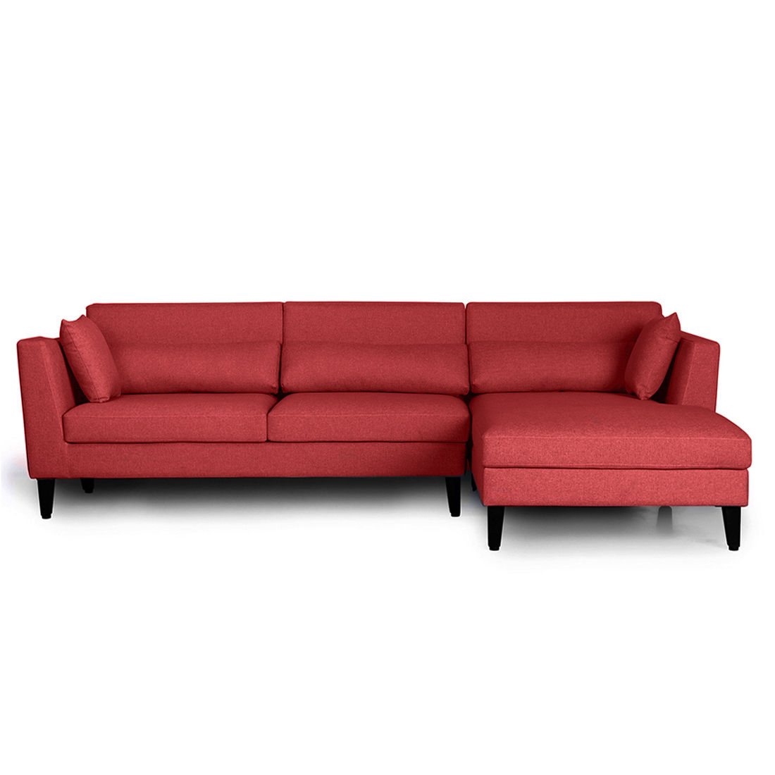 Wakefit SnoozePro L Shape Sofa Set (3 Seater + Right Aligned Chaise) Omega Red