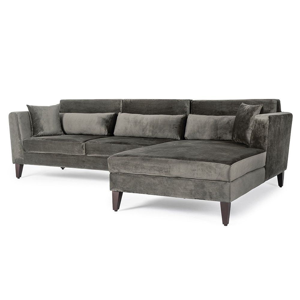 Wakefit SnoozePro L Shape Sofa Set (3 Seater + Right Aligned Chaise) - Velvet Tuscan Tan