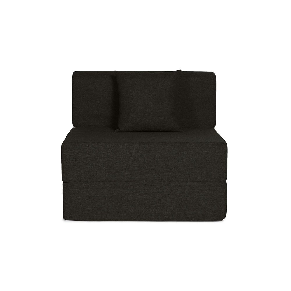Wakefit Flipper Sofa cum Bed - One Seater, Omega Choco Brown