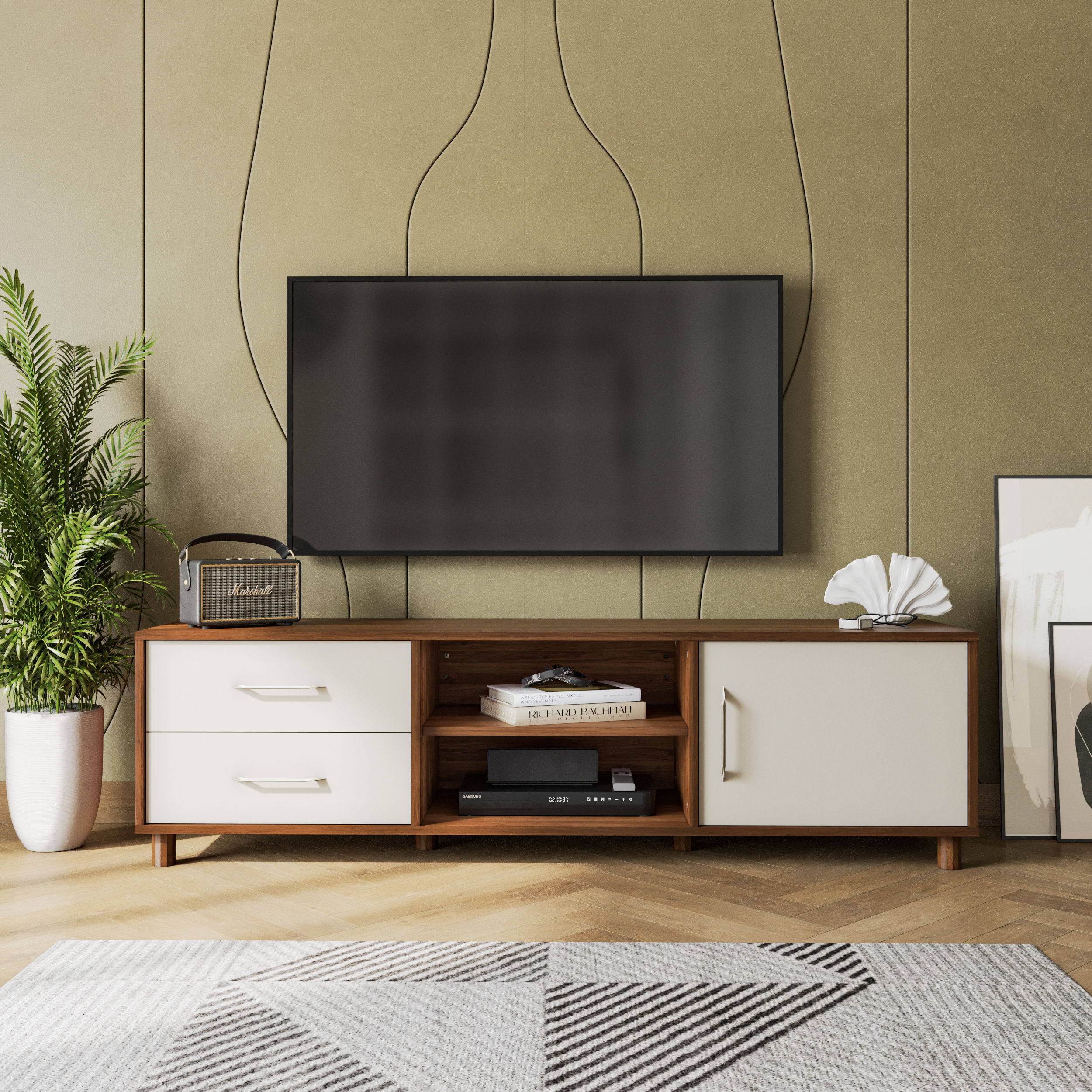 Wakefit Allie Engineering Wood 3 Module TV Unit