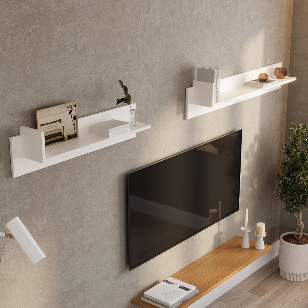 Wakefit Fini wallshelf (Frosty White)