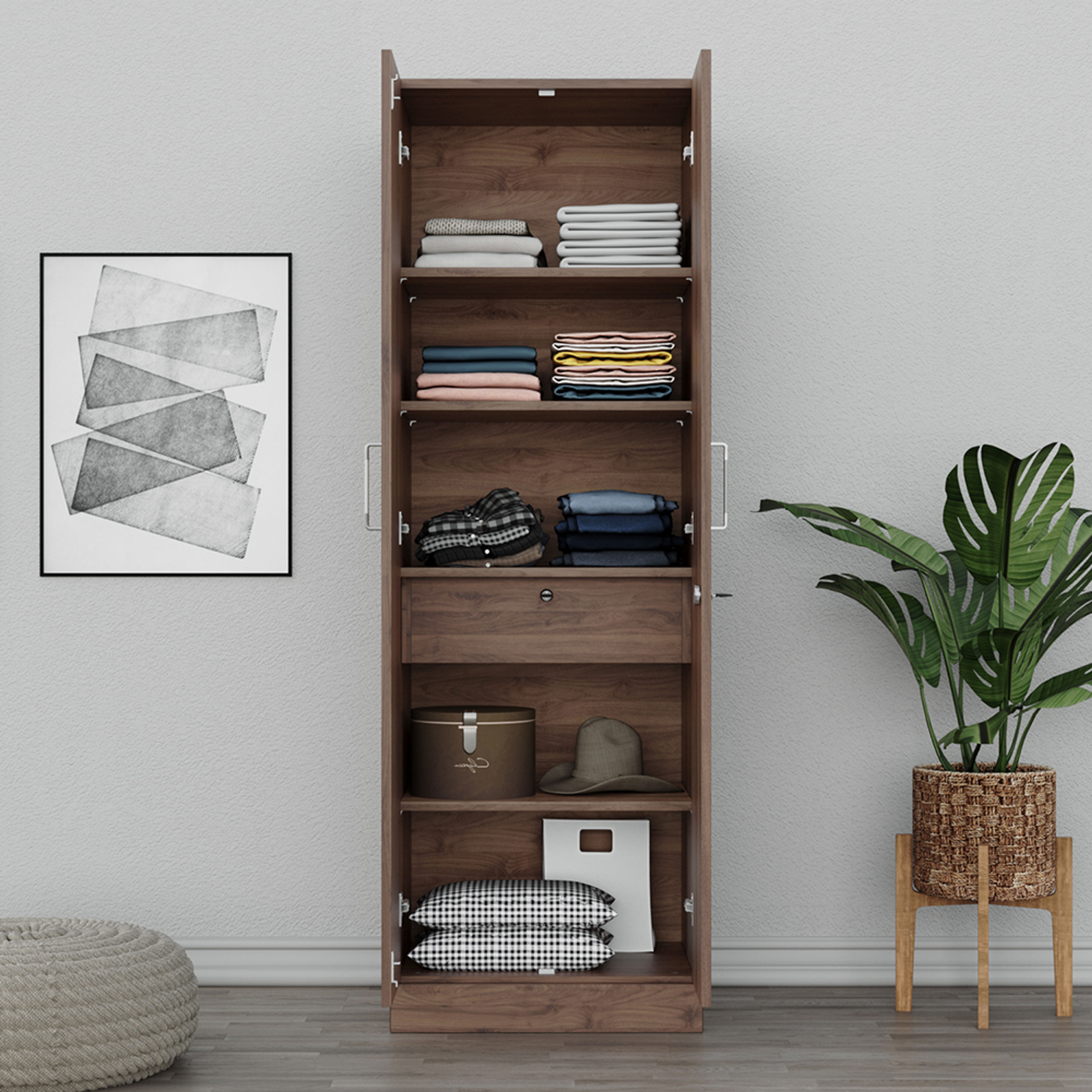 2 Door Wardrobe with shelf