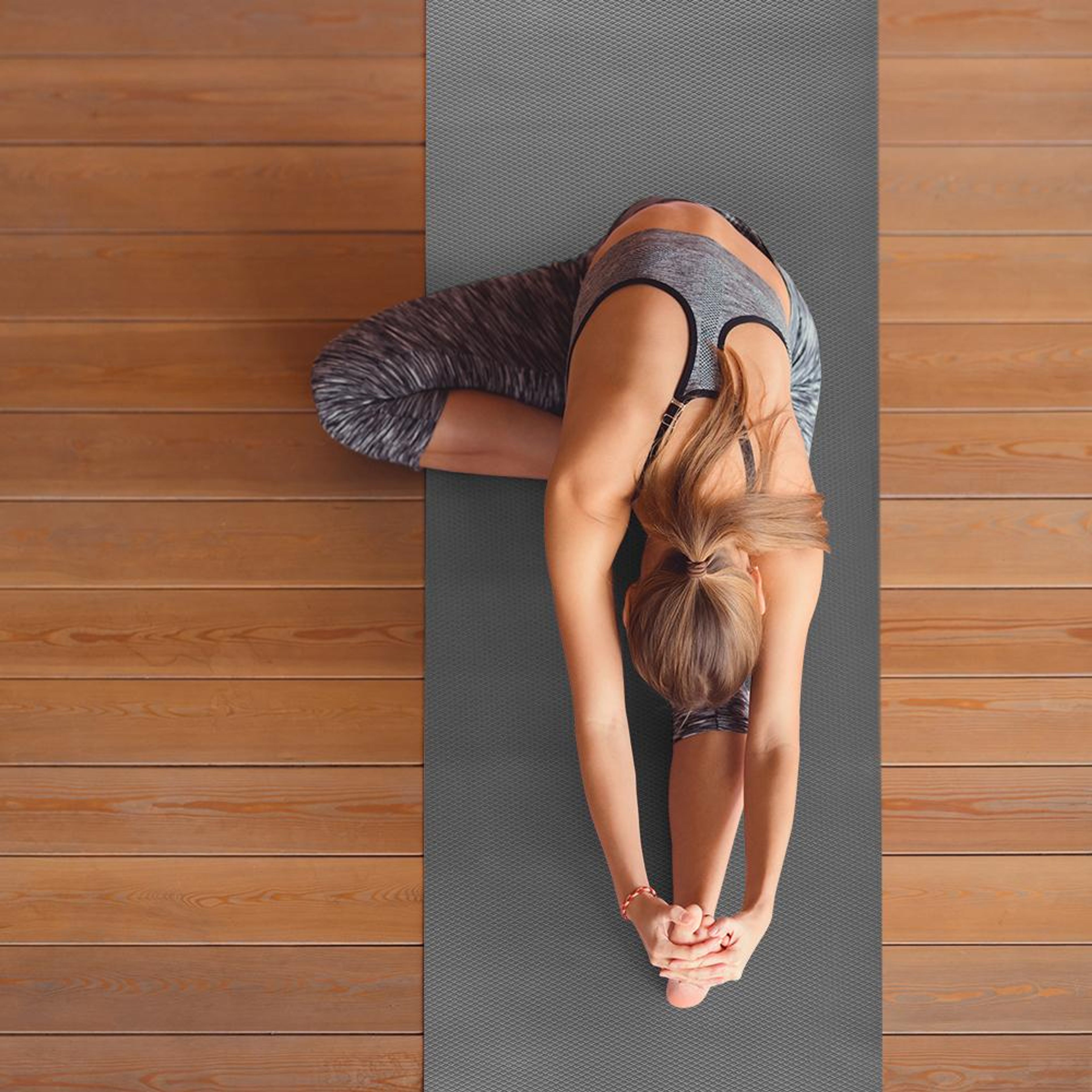 Wakefit Yoga Mat Anti Slip Single Layered 72 X 24 inch mm Thick  Grey Asana With Strap