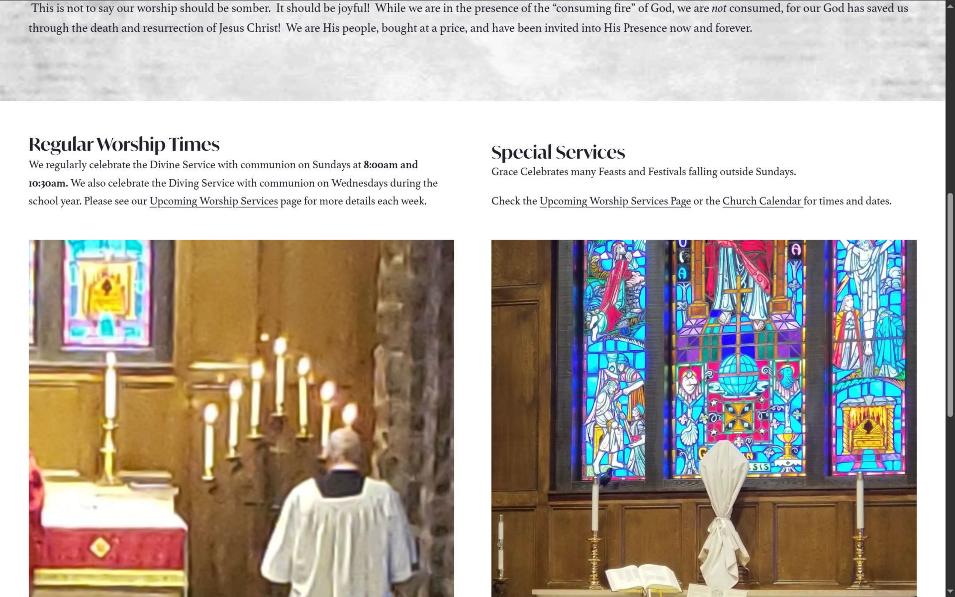 One of the Worship pages. Not well polished
