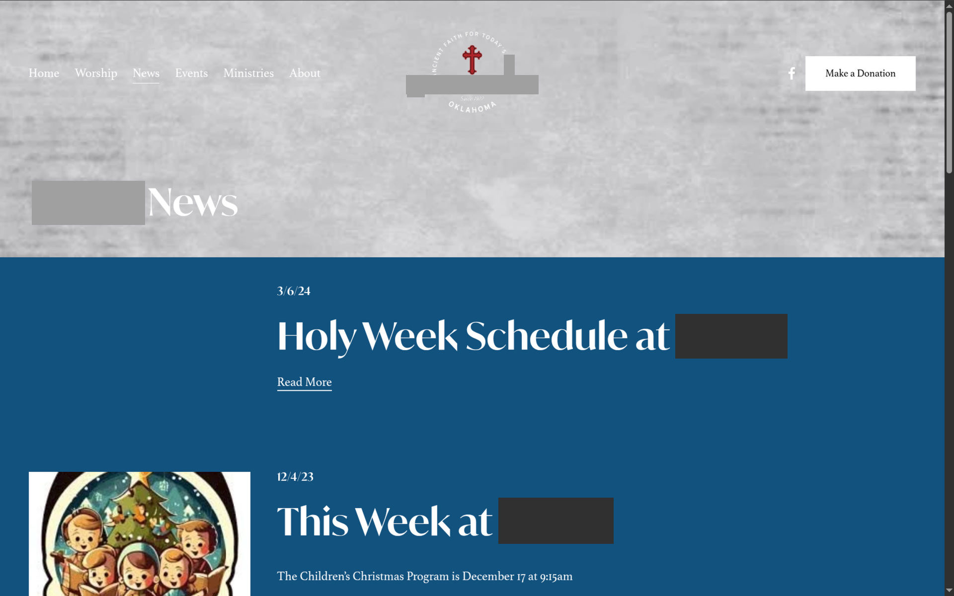 News page; latest post is from over 2 years ago