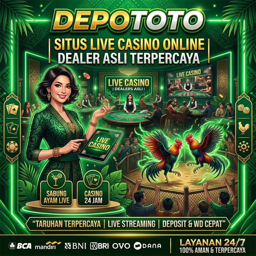 Rasakan sensasi kasino sungguhan di DEPOTOTO! Platform live casino terpercaya dengan streaming HD tanpa ngelag. Mainkan Baccarat & Sicbo bersama dealer asli.