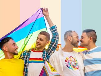 Men celebrating pride
