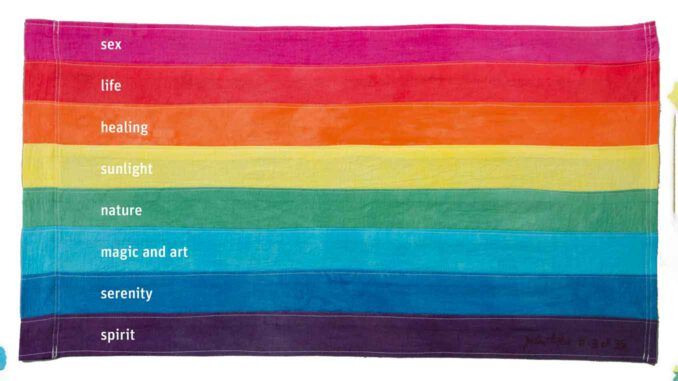Die originale Regenbogenflagge