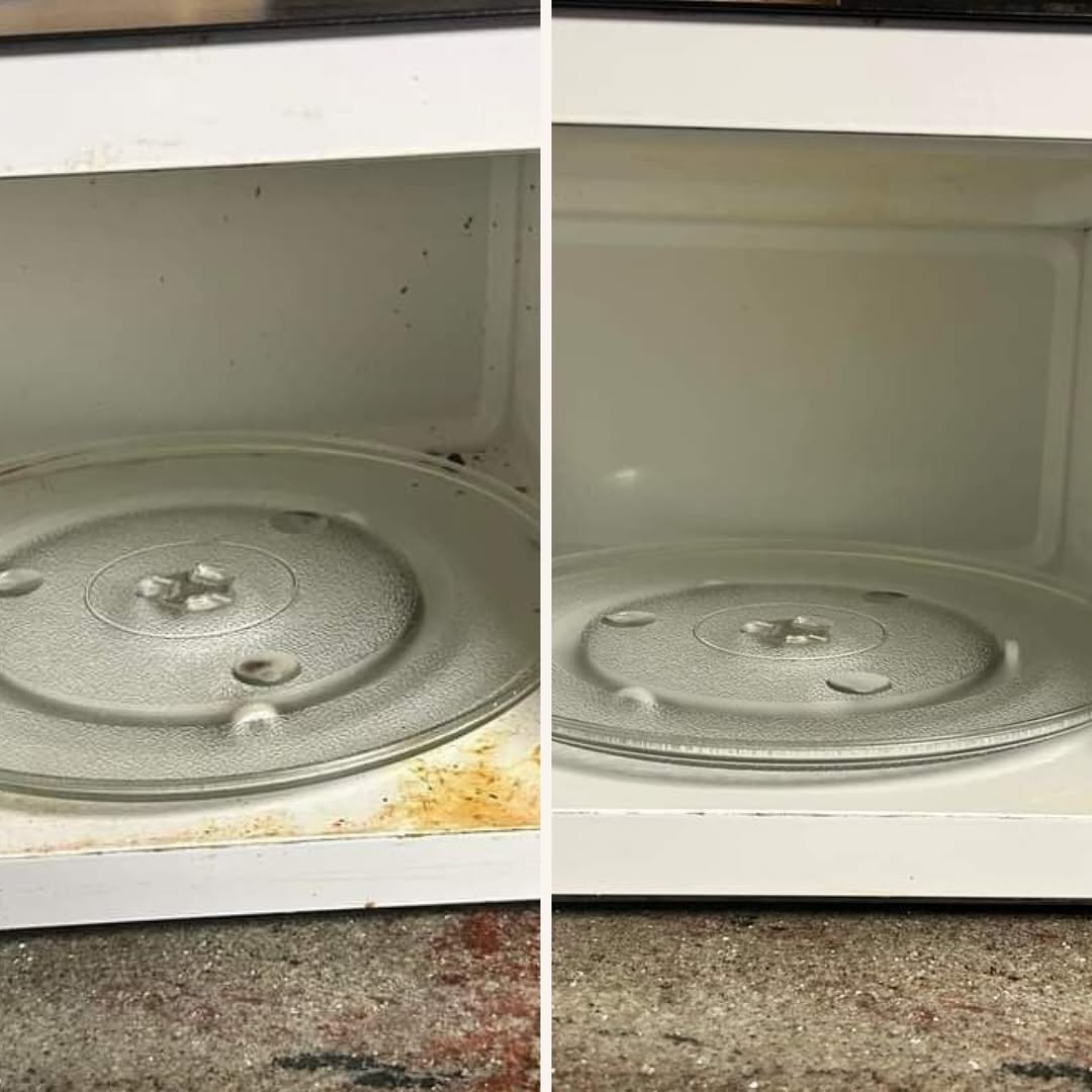 Microwave before and after