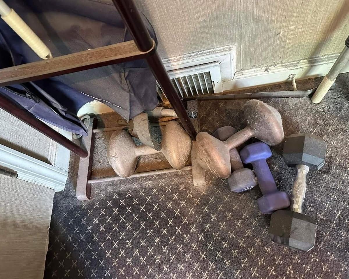 Workout equipment before