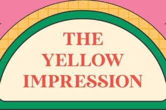 The yellow impression board for post