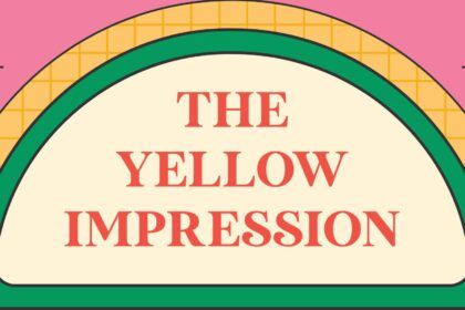 The yellow impression board for post