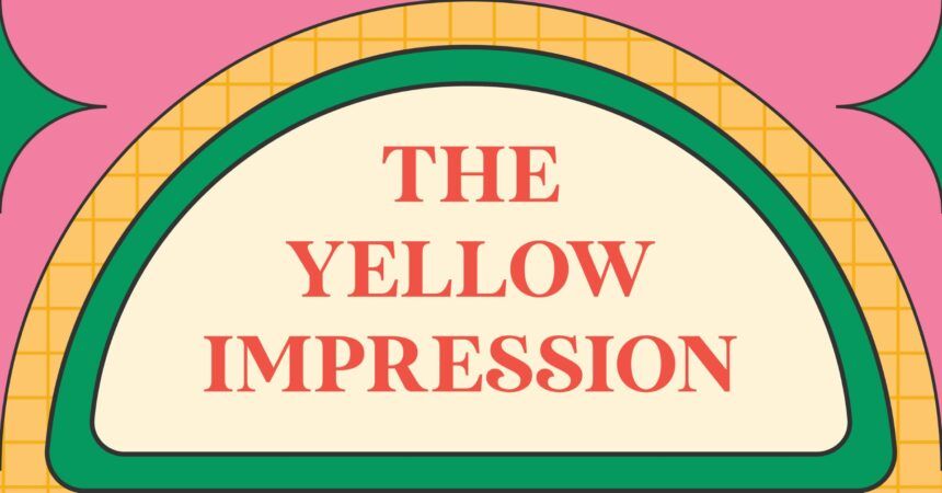 The yellow impression board for post