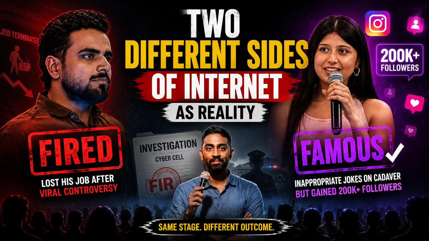 Two Sides of the Internet: Same Stage, Same Controversy, Completely Different Outcomes