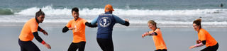 Primera clase de surf en el Palmar