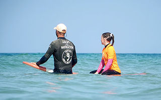 Clase particular surf en El Palmar