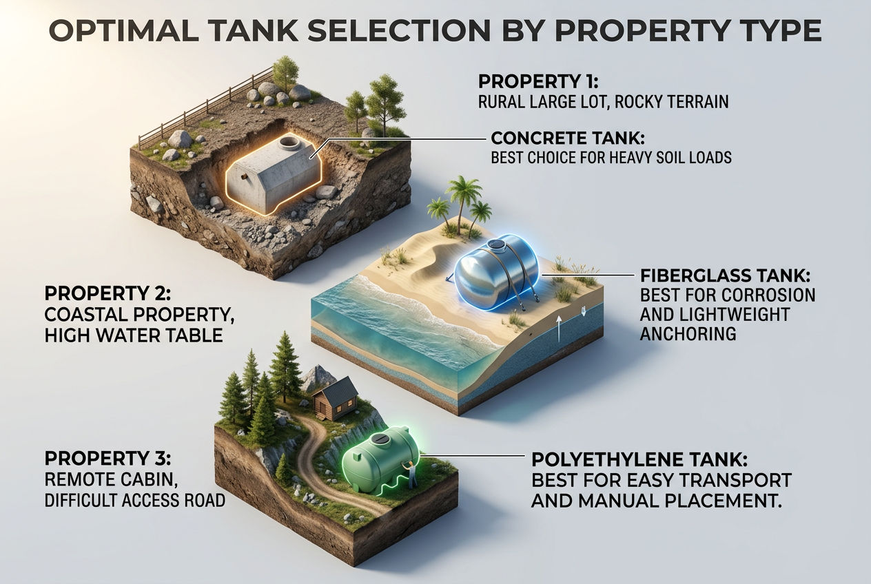 Fiberglass vs Concrete Septic Tank (2026) | SepticTankHub