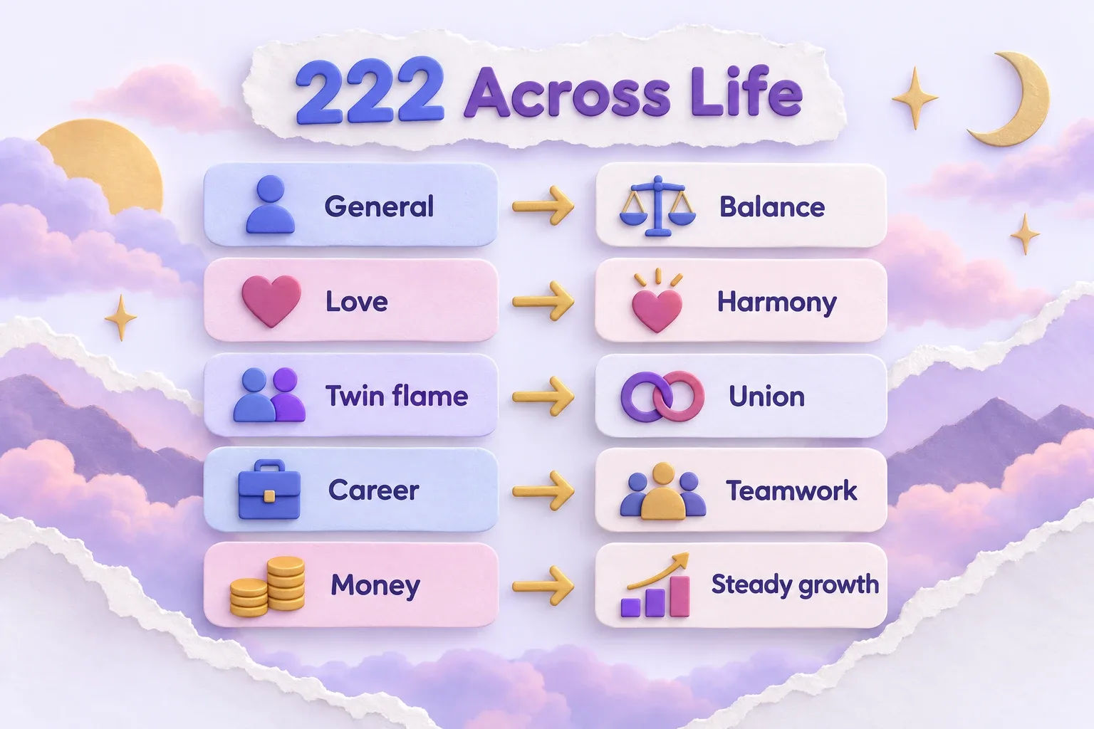 222 meaning by life area: general, love, twin flame, career and money